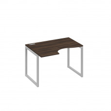 Стол "Классика" эргономичный на металлокаркасе QUATTRO левый дуб ристретто/ металлокаркас серый А4 С4 041 ДР
