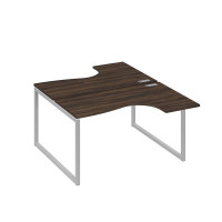 Рабочая станция каркас QUATTRO столы Классика (2х140) дуб ристретто/ металлокаркас серый А4 С4 181 ДР