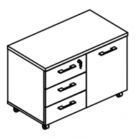 Тумба для оргтехники (топ ДСП) вяз либерти / вяз либерти МР 271 ВЛ/ВЛ/ВЛ