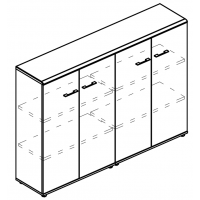 Шкаф средний комбинированный закрытый (топ МДФ) мокко премиум / вяз либерти МР 9392 МП/ВЛ/ВЛ