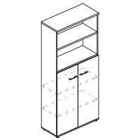 Шкаф полузакрытый (топ ДСП) мокко премиум / вяз либерти МР 9478 МП/ВЛ/ВЛ