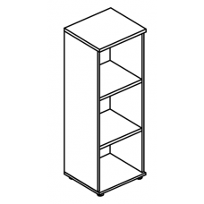 Стеллаж средний узкий (топ ДСП) мокко премиум / вяз либерти МР 9461 МП/ВЛ