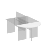 Приставка к столу без опоры белый премиум К.207 БП