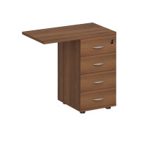 Тумба приставная 4-х ящичная с замком французский орех К.310 ОФ