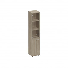 Шкаф для документов узкий со стеклянной прозрачной дверью вяз либерти А1 9479 ВЛ
