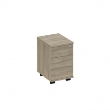 Тумба выкатная 3-х ящичная узкая вяз либерти А1 209 ВЛ