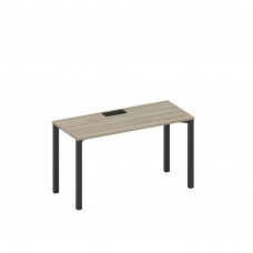 Стол письменный на металлокаркасе, столешница с заглушкой вяз либерти/ черный гладкий А1 ЧР 004 ВЛ