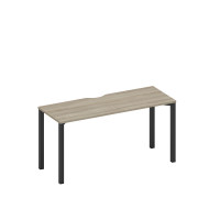 Стол письменный на металлокаркасе, столешница с вырезом вяз либерти/ черный гладкий А1 ЧР 005.2 ВЛ