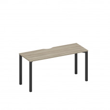 Стол письменный на металлокаркасе, столешница с вырезом вяз либерти/ черный гладкий А1 ЧР 005.2 ВЛ