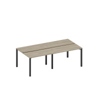 Рабочая станция на металлокаркасе (4*120) вяз либерти/ черный гладкий А1 ЧР 170.1-2 ВЛ