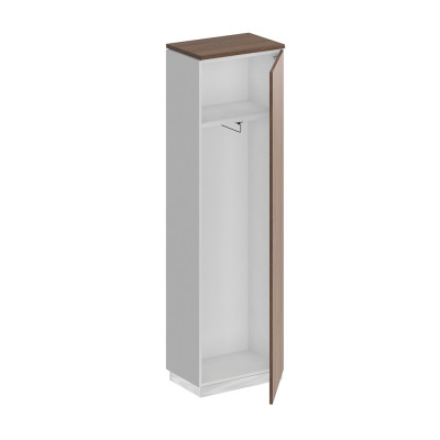 Шкаф для одежды узкий дуб гладстоун / белый премиум / дуб гладстоун СИ 305 ДГ БП ДГ