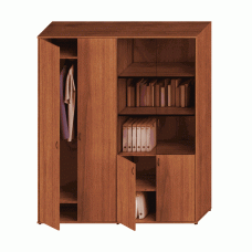 Шкаф комбинированный высокий (одежда + стекло) темный орех Исп.60