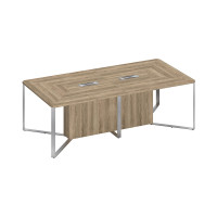 Стол для переговоров составной 2-секционный дуб гладстоун светлый / дуб гладстоун светлый / дуб гладстоун светлый СП 102 ДС ДС ДС ХР