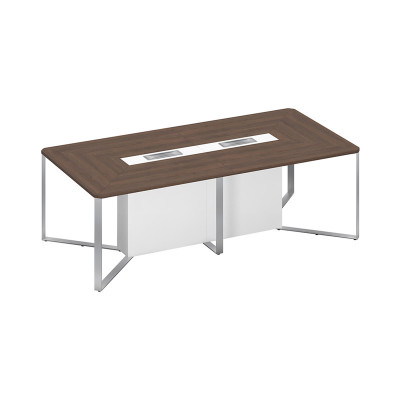 Стол для переговоров составной 2-секционный дуб гладстоун / белый премиум / белый премиум СП 102 ДГ БП БП ХР