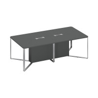 Стол для переговоров составной 2-секционный антрацит премиум / антрацит премиум / антрацит премиум СП 103 АР АР АР ХР