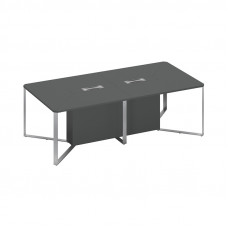 Стол для переговоров составной 2-секционный антрацит премиум / антрацит премиум / антрацит премиум СП 103 АР АР АР ХР
