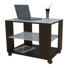 Стол журнальный BeautyStyle - 5 венге/стекло белое БС-5