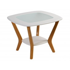 Стол журнальный Мельбурн белый/дуб светлый МЛБ