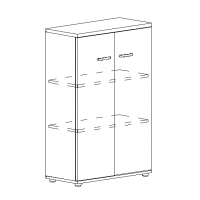 Шкаф средний закрытый дуб ристретто/ натуральный дуб А4 9364 ДР/НД