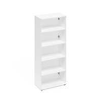 Стеллаж высокий с задней стенкой ДСП белый премиум А4 376 БП
