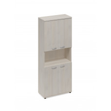 Шкаф для документов 4-дверный с открытой нишей дуб шамони А4 9374 ДШ