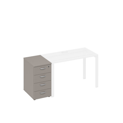 Тумба приставная 4-х ящичная с замком мокко премиум А4 9220 МП