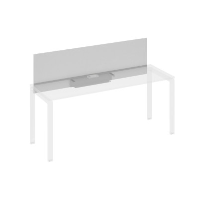 Экран настольный фронтальный для стола 180 с кабель-каналом серый / металлокаркас антрацит А4 А 834 СЕ