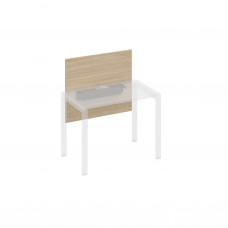 Экран настольный фронтальный большой для стола 100 с кабель-каналом дуб скандинавский / металлокаркас антрацит А4 А 835 ДК