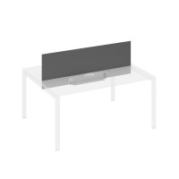 Экран настольный фронтальный для стола 160 с двумя кабель-каналами антрацит премиум / металлокаркас антрацит А4 А 848 АР