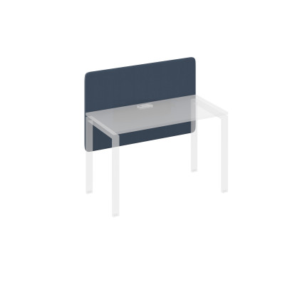 Экран фронтальный тканевый мягкий с кабель-каналом для стола 120 синий / металлокаркас антрацит А4 А 856 BA40