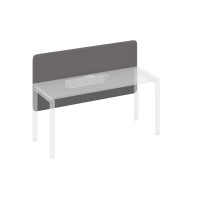 Экран для стола 160 фронтальный тканевый с кабель-каналом серый / металлокаркас серый А4 С 858 BA50