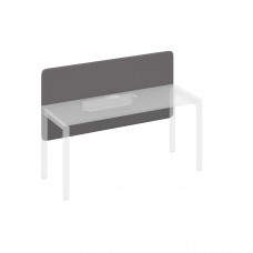 Экран для стола 160 фронтальный тканевый с кабель-каналом серый / металлокаркас серый А4 С 858 BA50