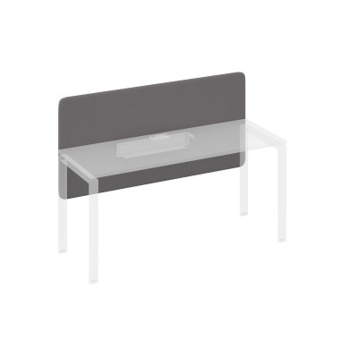 Экран для стола 160 фронтальный тканевый с кабель-каналом серый / металлокаркас серый А4 С 858 BA50