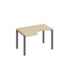 Стол левый "Классика" эргономичный на металлокаркасе UNO дуб скандинавский / металлокаркас антрацит А4 А1 041 ДК