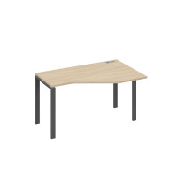 Стол правый эргономичный "Техно" металлокаркас UNO дуб скандинавский / металлокаркас антрацит А4 А1 054 ДК
