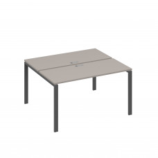 Рабочая станция на каркасе UNO столы 2х140 мокко премиум / металлокаркас антрацит А4 А1 171 МП