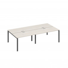 Рабочая станция на металлокаркасе UNO (4х140) дуб / металлокаркас антрацит А4 А1 174-2 ДШ