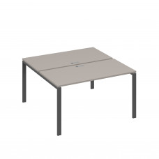 Рабочая станция на металлокаркасе UNO (2х140) мокко премиум / металлокаркас антрацит А4 А1 174 МП