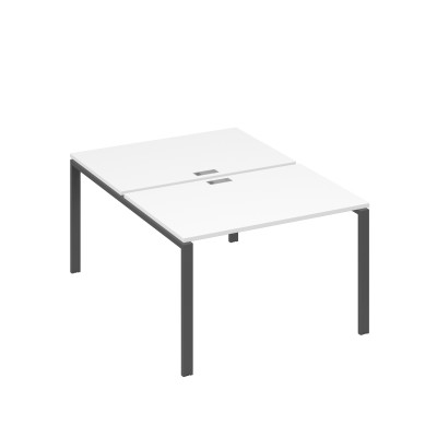 Станция рабочая 2х120 на металлокаркасе UNO белый премиум / металлокаркас антрацит А4 А1 176 БП