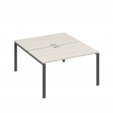 Станция рабочая на металлокаркасе UNO 2х140 дуб / металлокаркас антрацит А4 А1 177 ДШ