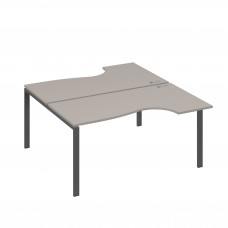 Станция на каркасе UNO (2х160) столы Классика мокко премиум / металлокаркас антрацит А4 А1 185 МП