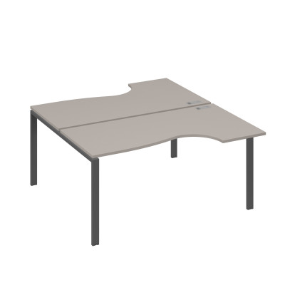 Станция на каркасе UNO (2х160) столы Классика мокко премиум / металлокаркас антрацит А4 А1 185 МП