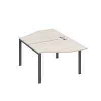 Рабочая станция опоры UNO со столами Техно (2х120) дуб / металлокаркас антрацит А4 А1 186 ДШ