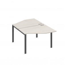 Рабочая станция опоры UNO со столами Техно (2х120) дуб / металлокаркас антрацит А4 А1 186 ДШ