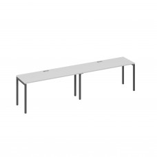 Рабочая станция на металлокаркасе DUE (2х160) серый / металлокаркас антрацит А4 А2 005-2 СЕ