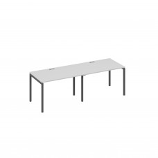 Рабочая станция на металлокаркасе DUE (2х120) серый / металлокаркас антрацит А4 А2 023-2 СЕ