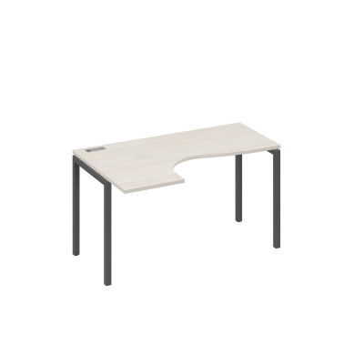 Стол эргономичный "Классика" левый на металлокаркасе DUE дуб / металлокаркас антрацит А4 А2 033 ДШ