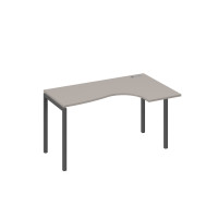 Стол правый "Классика" на металлокаркасе DUE эргономичный мокко премиум / металлокаркас антрацит А4 А2 034 МП