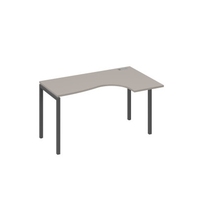 Стол правый "Классика" на металлокаркасе DUE эргономичный мокко премиум / металлокаркас антрацит А4 А2 034 МП