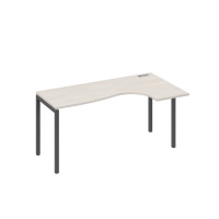 Стол на металлокаркасе DUE эргономичный правый "Классика" дуб / металлокаркас антрацит А4 А2 036 ДШ